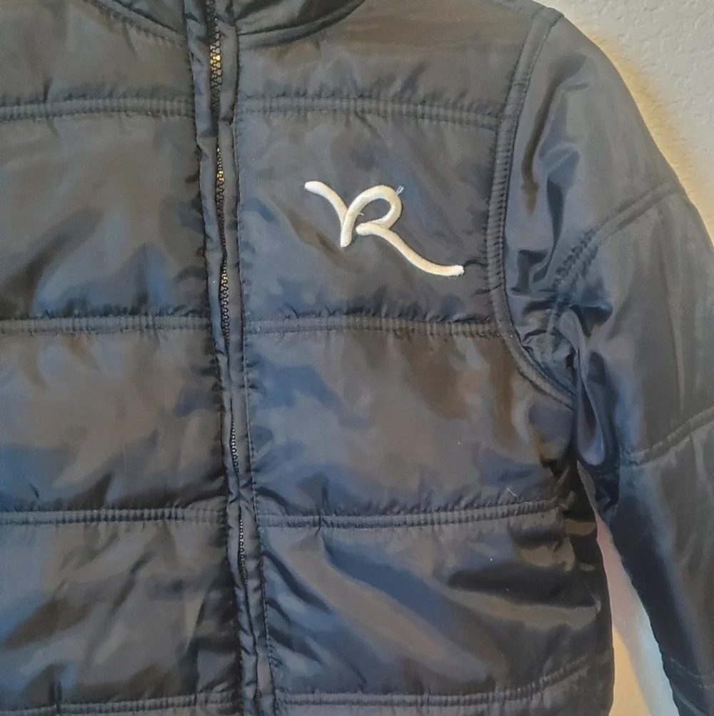 Rocawear Black Puffer Jacket Winter Coat Size 7 Girls Roca Wear Down Filled